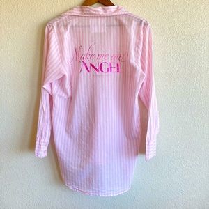 Victoria’s Secret PJ Shirt Pink Glitter Medium